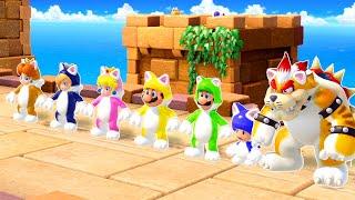 Super Mario Party - All Characters Cat Costumes | JinnaGaming