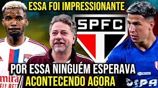 ACONTECENDO AGORA NO SÃO PAULO! POR ESSA NINGUÉM ESPERAVA! REALMENTE IMPRESSIONANTE NO SPFC!