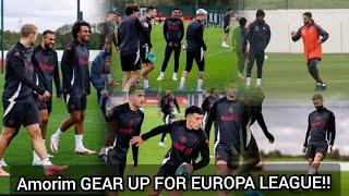 Ruben Amorim Return Training | Leny Yoro, Urgate, Mazrauoi, Amad, Fernandez, Mainoo, Dalot, Shaw