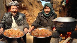 Old Couple's Lifestyle in the Cave: Delicious Potato Recipes ||Village Life Afghanistan