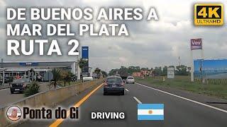 VIAJÁ de VILLA LURO a MAR DEL PLATA [TIEMPO REAL] por RUTA 2 #driving TOUR virtual 2024 ARGENTINA