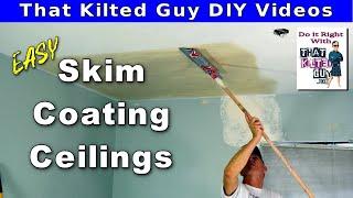 How to Skim Coat a Ceiling with a Paint Roller, the FAST & EASY Way