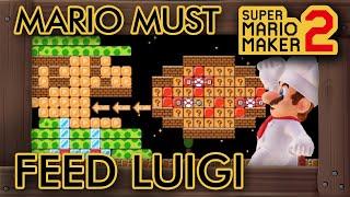 Super Mario Maker 2 - Mario Must Feed Luigi to Beat This Level