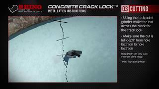 Rhino Carbon Fiber Concrete Crack Lock Stitches in Pool Repair