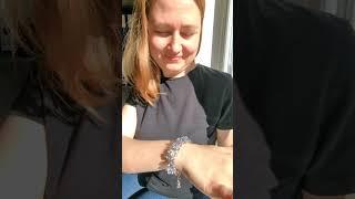 Нарядный комплект из стеклянных бус.