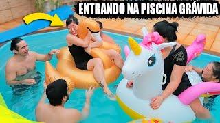 ENTRANDO NA PISCINA GRÁVIDA! | Blog das irmãs