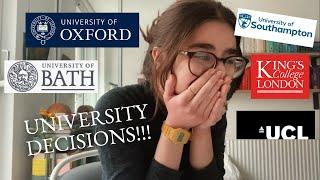 UNIVERSITY DECISIONS REACTIONS uk 2023 *live reactions*; Oxford, UCL, Bath, Kings and Southampton!