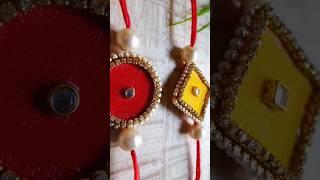 rakhi making ideas at home #shorts #youtubeshorts #rakhi #rakhimaking #handmade#fabricjewelry