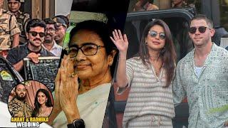 Guest arrives at Private Airport for Anant Ambani & Radhika Merchant Wedding | Mamata, Priyanka, Ram