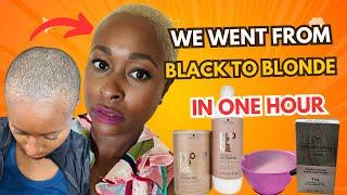 BLEACHING  & TONING my 4c hair ASH BloNDE at Home | Wella t14‼️ #4chair