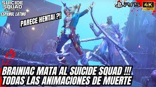 BRAINIAC MATA AL SUICIDE SQUAD !!! TODAS LAS ANIMACIONES DE MUERTE Suicide Squad Español Latino