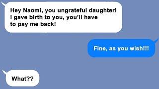 Crooked Mom suddenly returns and asks for my fam’s money [It's just a drop in the bucket!]