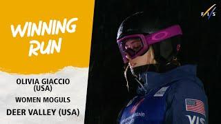 Olivia Giaccio whips Deer Valley's crowd up into a frenzy | FIS Freestyle Skiing World Cup 23-24