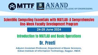 Session-1: Introduction to MATLAB and Basic Operation