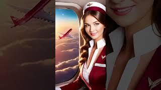 Flying Elegance | Unveiling the Charisma of a Russian Air Hostess.#shorts #stewardess #beautiful