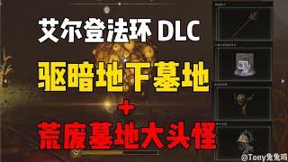 艾尔登法环DLC 驱暗地下墓地+荒废墓地发狂大头怪，打到目前最阴间的2个场景!