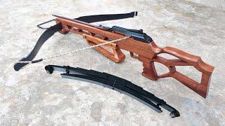 DIY Crossbow - How to make a crossbow with car tweezers and wood