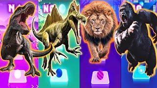 The Gigantosaurus vs The Spinosaurus vs The King Lion vs The KingKong Jurassicworld Coffindance