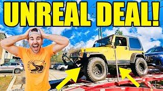 I Bought A Mysterious Jeep Wrangler At Auction That Was Hiding $20K In Mods! DIY Fixed For CHEAP!