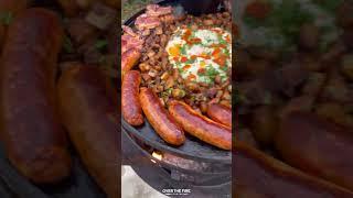 Cowboy Steak and Eggs Recipe | Over The Fire Cooking by Derek Wolf