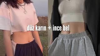 ince bel + düz karın  | türkçe subliminal