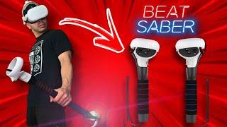 BEAT SABER AMVR DUAL HANDLES REVIEW (Gameplay & Insights)