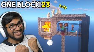 USING TIKTOK HACKS TO MAKE IRON FARM IN KHATARNAK MINECRAFT ONE BLOCK PART 23 !!