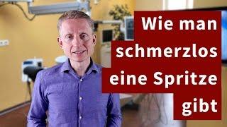 Wie man beim Zahnarzt schmerzlos eine Spritze gibt (2018).