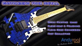 AndyRooJ - DIY Custom Guitar Paint, Scallop neck & Floyd Rose