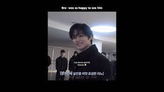 LEE KNOW WAS SO HAPPY TO SEE HIM#kpop #leeknow #stayweek #straykids #skz #kpopmakesmestay #fyp