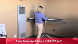 6' Tripod Projection Screen Setup Demo.  Los Angeles Audio Visual Rentals