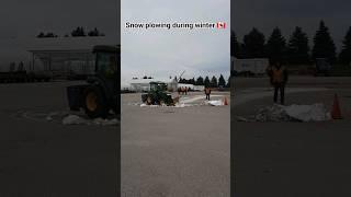 Training for winter maintenance, plowing snow in Canada  #캐나다 #제설훈련 #work #tractor