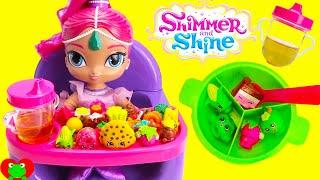 Best Toy Food Learning Video With Baby Shimmer's High Chair Shimmer and Shine