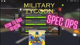 Special ops quests which one is best and how to complete(air vehicles) Military tycoon(out of date)