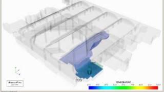 SMARTFIRE V4.1 simulation of fire in a large airport terminal