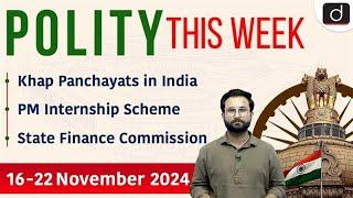 Khap Panchayat | Finance Commission | Consensual Sex | UPSC | Drishti IAS English