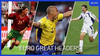 Great EURO Headed Goals | Nuno Gomes, Larsson, Charisteas...