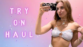 TRANSPARENT bra try on haul with LIZA