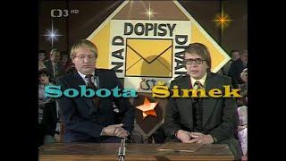 Miloslav Šimek a Luděk Sobota v humornej scénke: Nad dopisy diváků (Silvestr 1981)