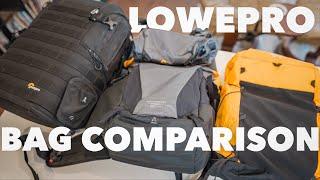 Lowepro Camera BAG COMPARISON | Runabout / Photosport / Protactic 450 AW II