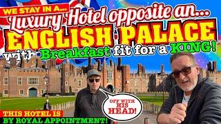 We STAY in a LUXURY HOTEL opposite an ENGLISH PALACE and have a BREAKFAST FIT for a KING!