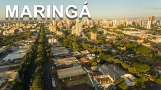 Passeio por Maringá a 3º maior cidade do Paraná por drone 4k