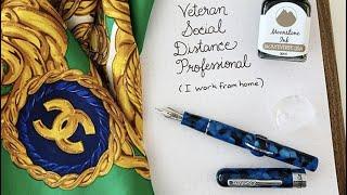 Conklin Vintage Blue Mark Twain Crescent Filler Fountain Pen Review with the Pen Gangsta