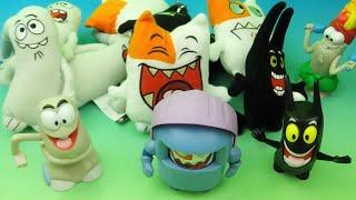 2007 NICKELODEON CATSCRATCH set of 14 McDONALD'S HAPPY MEAL COLLECTIBLES VIDEO REVIEW