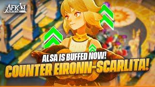 Countering the Eironn-Scarlita Arena team with BUFFED Alsa!!【AFK Journey】