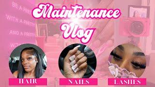MAINTENANCE VLG | I tried duck nails….??! @tootybaandz #maintenancevlog #vlog #hairstyle