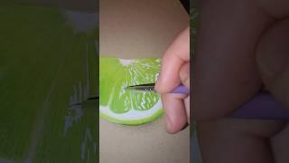 Drawing a lime with Posca markers and Prisma pencils ️