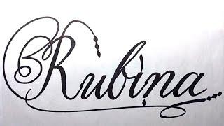 Rubina Name Signature Calligraphy Status | #moderncalligraphy #cursive #YearofYou #rubina @Rubina