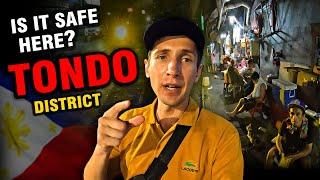 Night Walk in The Most Dangerous District of Manila, Tondo. Philippines 