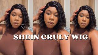 AFFORDABLE T SIDE PART BOB WIG INSTALL | GROWN AND SEXY CURLS ft. SHEIN WIG .